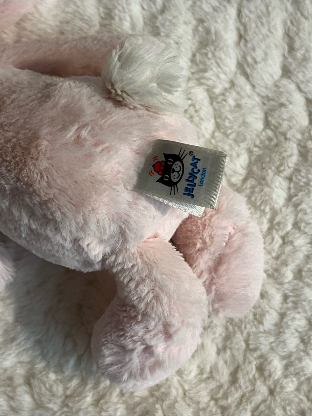 Jellycat London Pink Bashful Bunny Rabbit Plush Stuffed Animal 8” - Picture 6 of 6